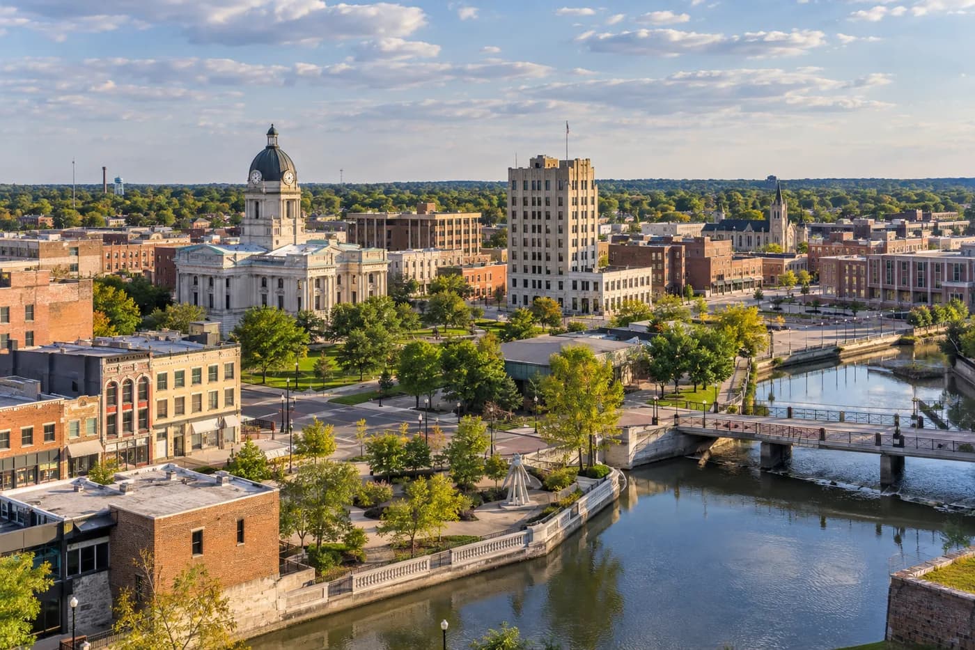 Muncie, Indiana cityscape