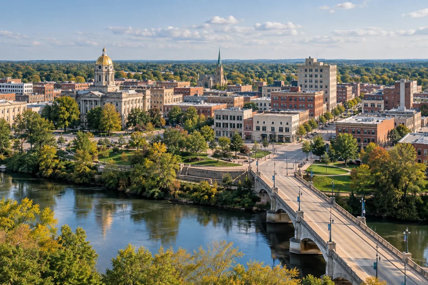 Terre Haute, Indiana cityscape