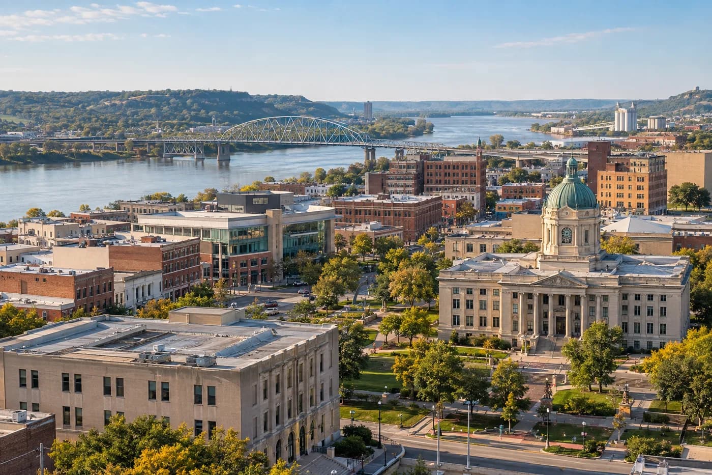 Council Bluffs, Iowa cityscape