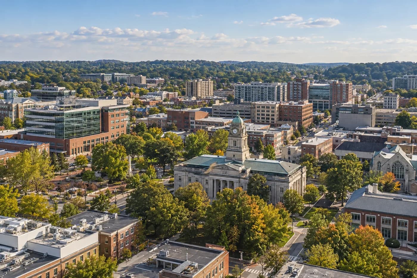 Towson, Maryland cityscape