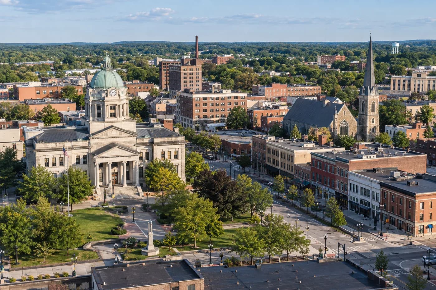 Brockton, Massachusetts cityscape