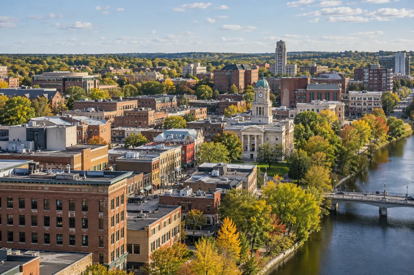 Ann Arbor, Michigan cityscape