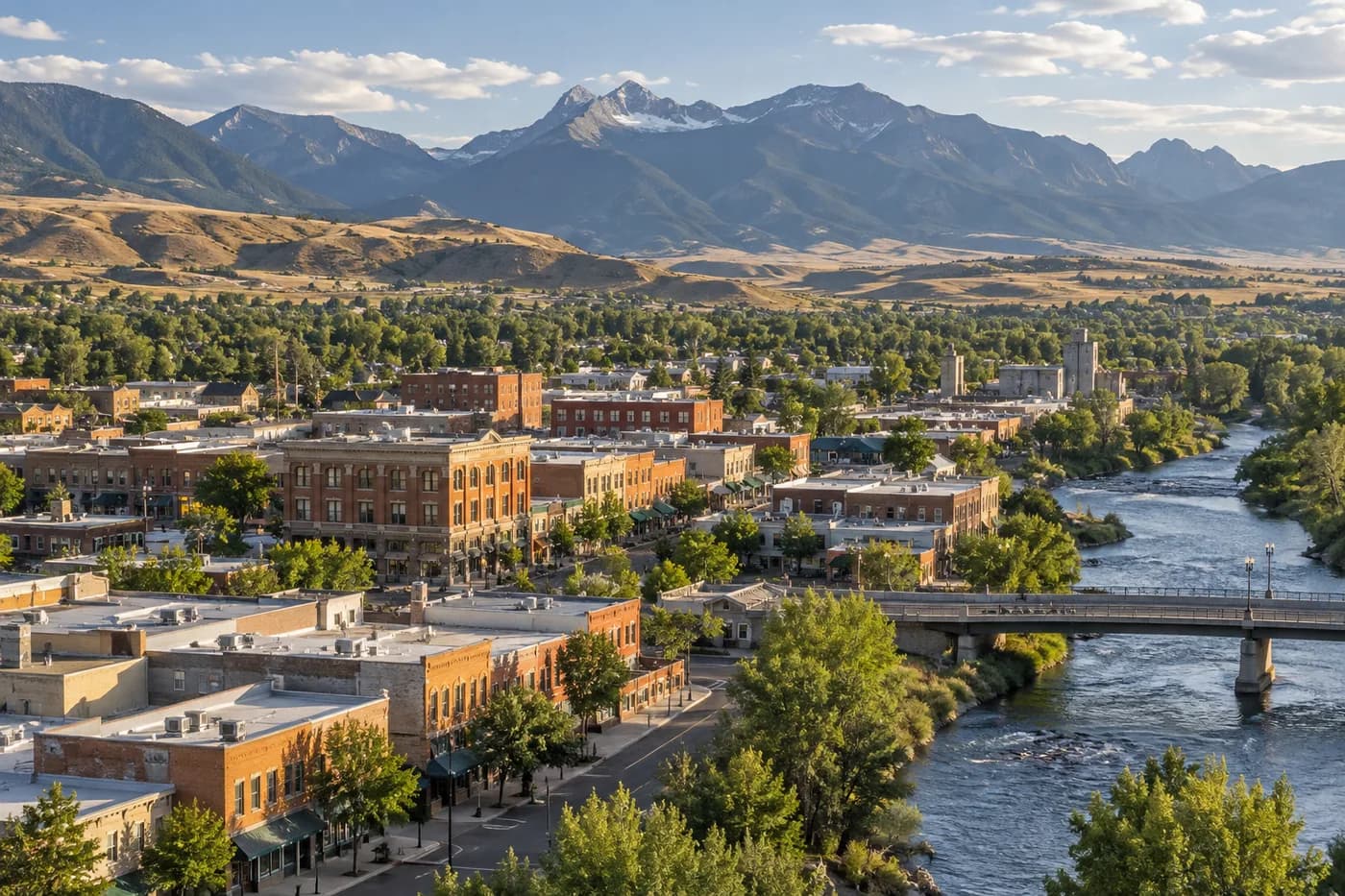 Livingston, Montana cityscape