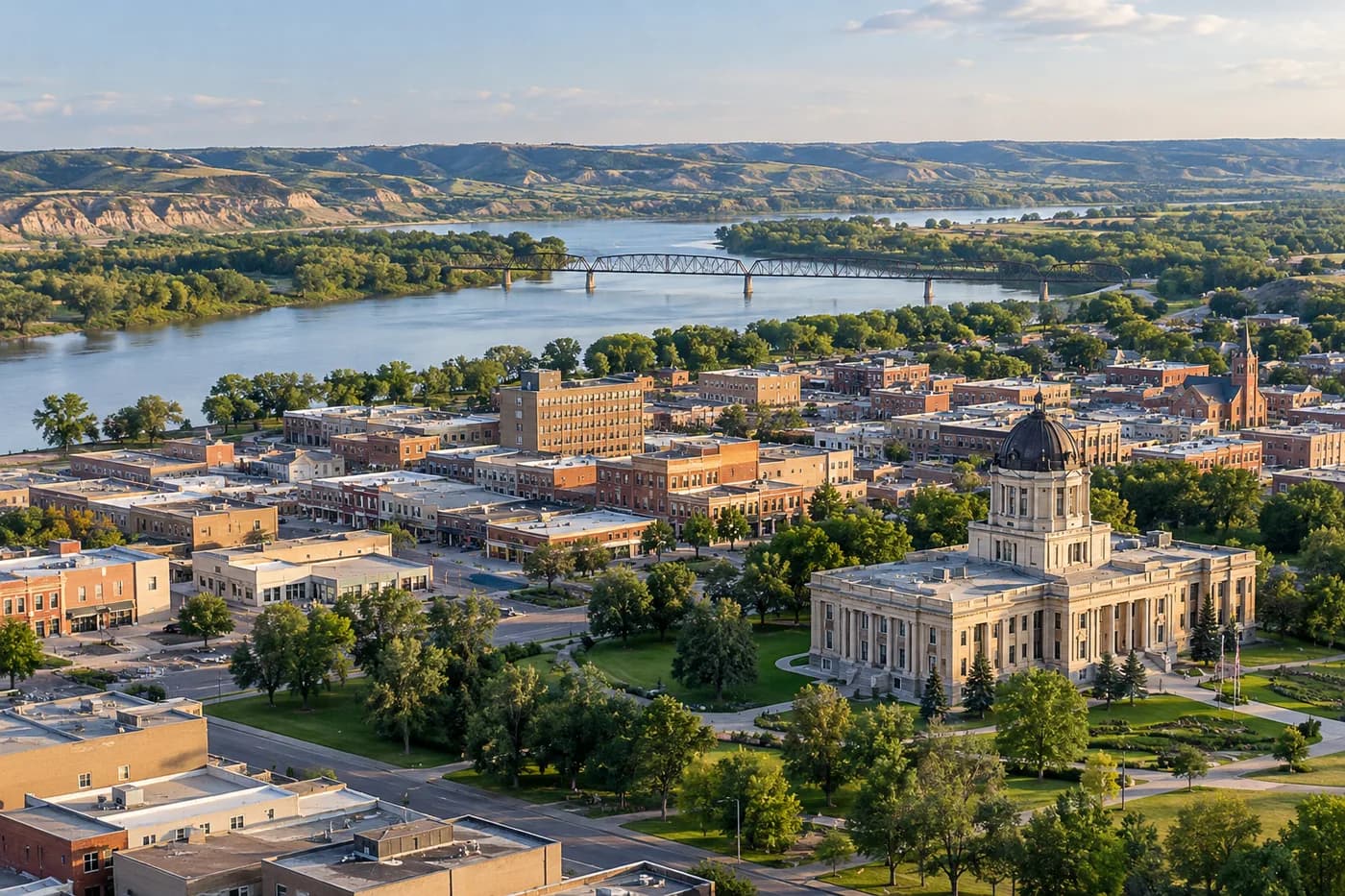 Mandan, North Dakota cityscape