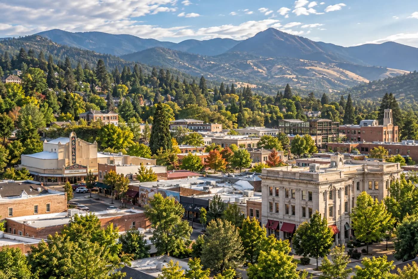 Ashland, Oregon cityscape