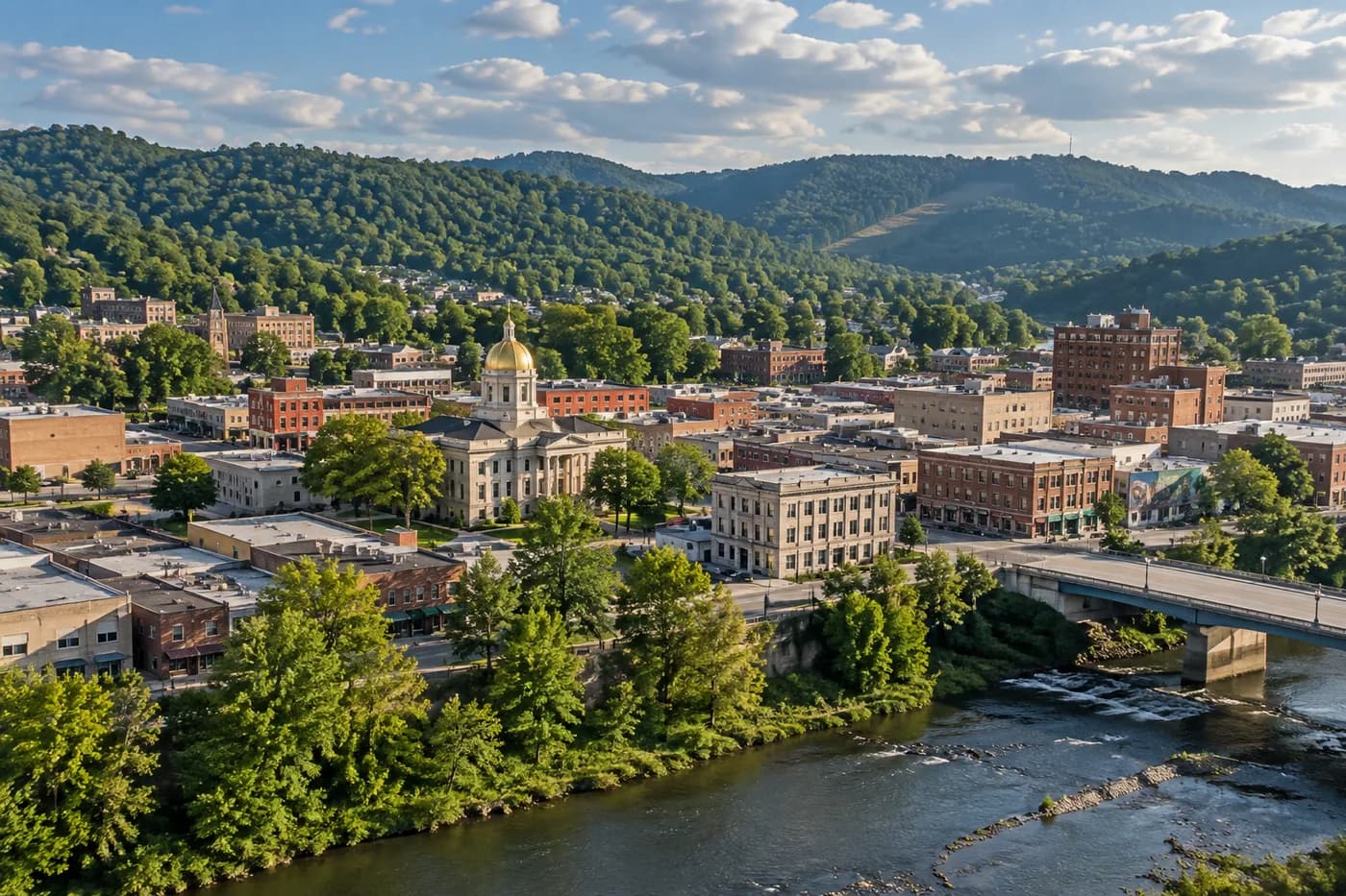 Beckley, West Virginia cityscape