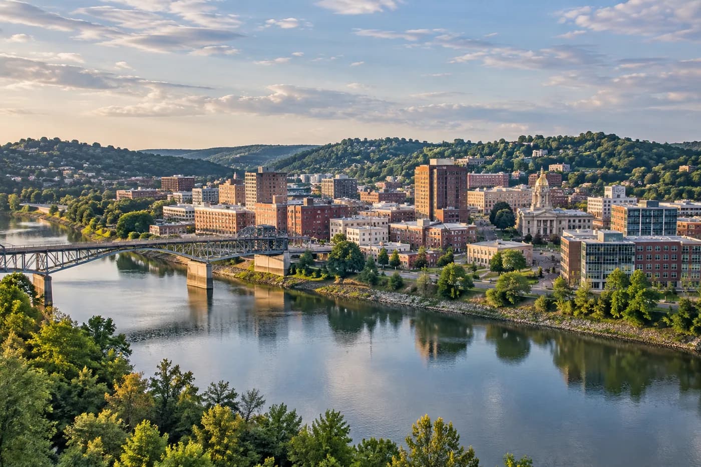 Morgantown, West Virginia cityscape
